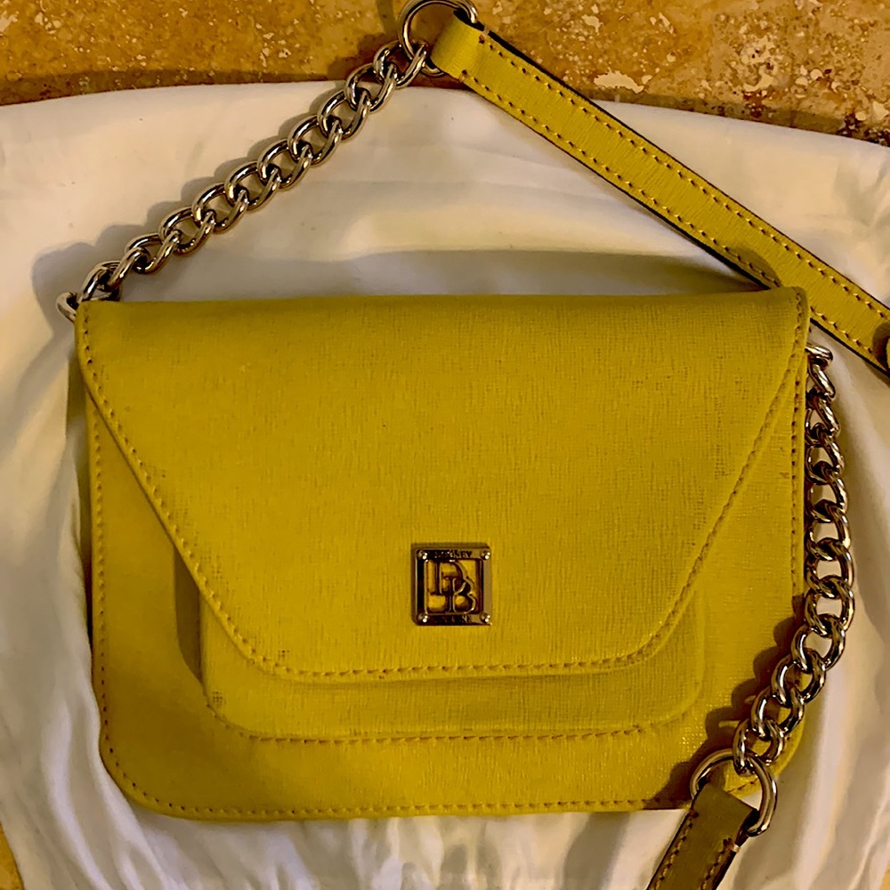 Dooney&Bourke neon yellow leather crossbody used